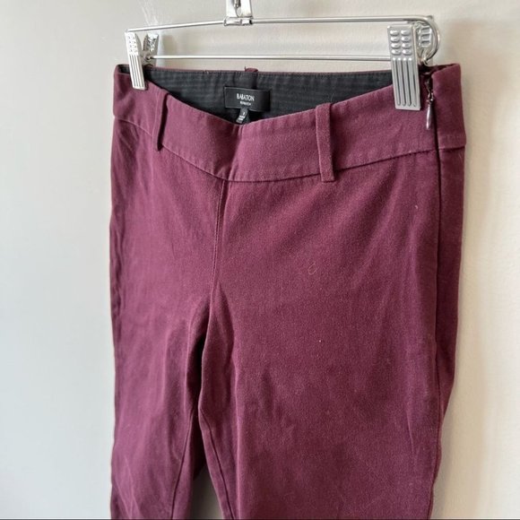 Aritzia Babaton Elliot Pant Bi-Stretch Cigarette Ankle Pant Maroon - Picture 6 of 12